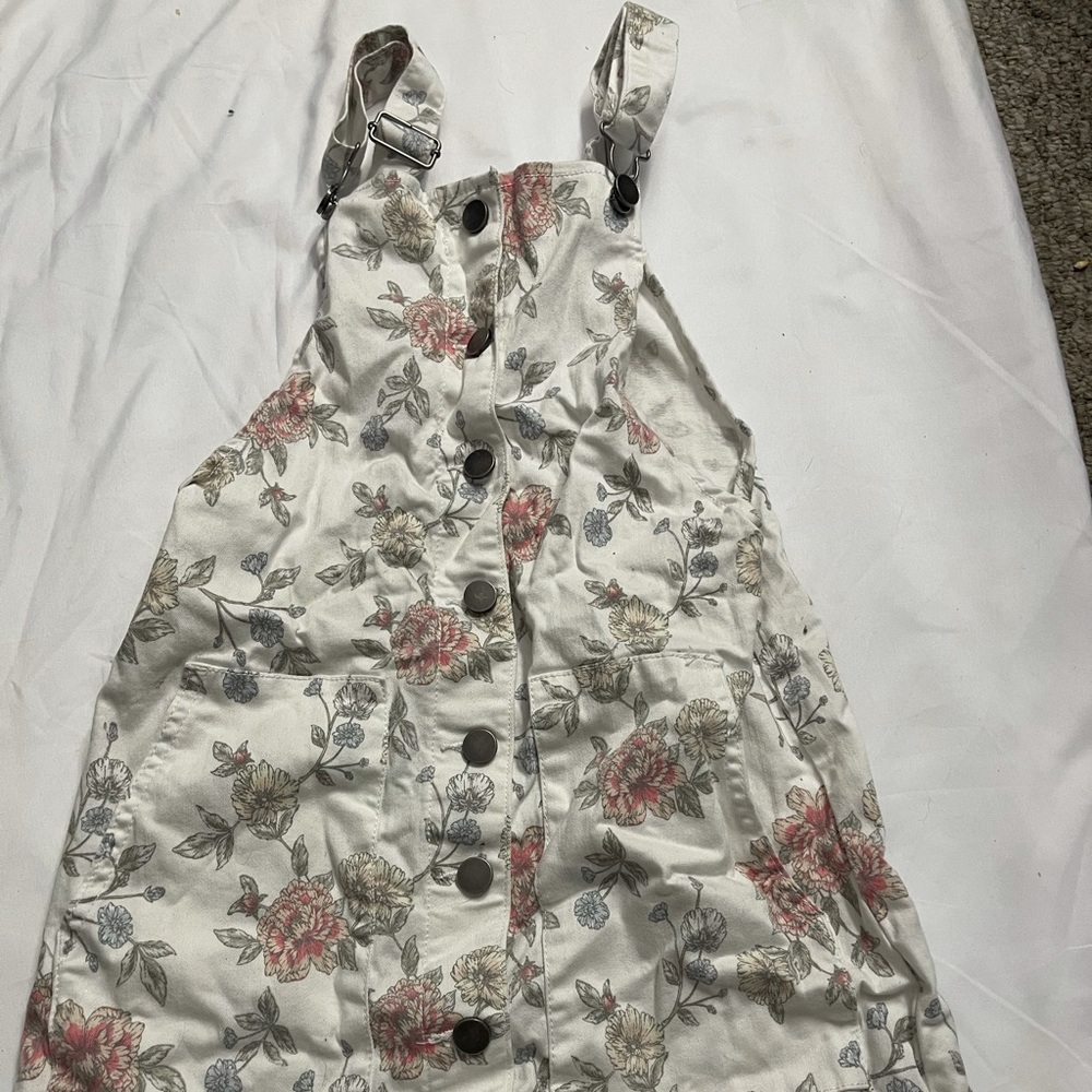 Floral overalls